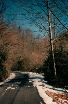 Carretera a Vidrà en diciembre de 1996